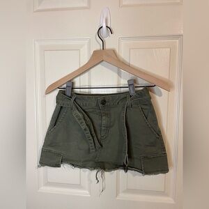 Mudd Y2K Green Khaki Micro Skirt in Army Green Size 5
